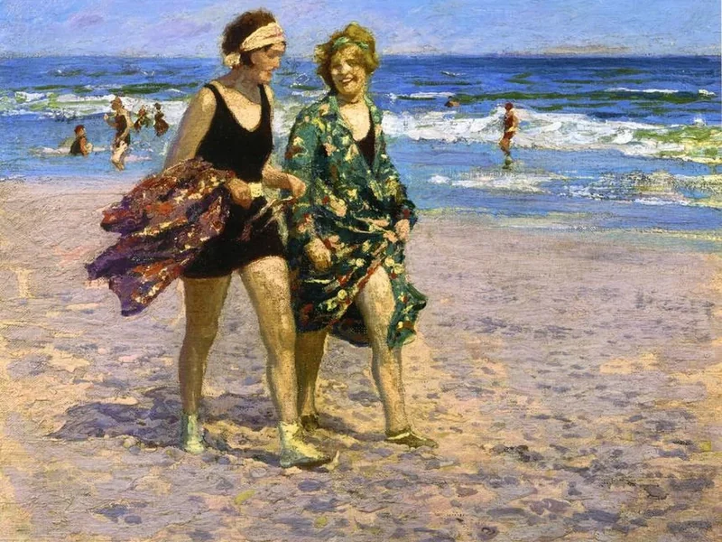 1857-Edward Henry Potthast - Bionda e mora